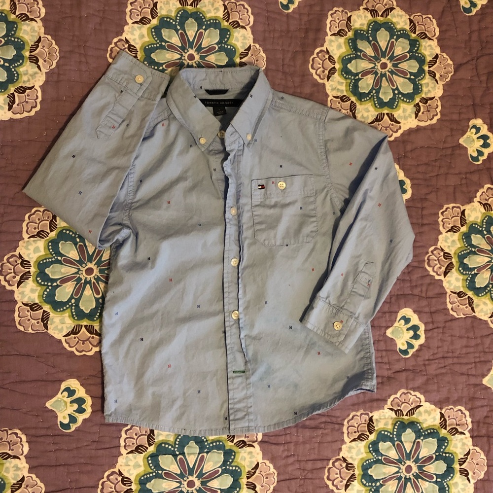 Boys Tommy Hilfiger Button Down Shirt, Size 5